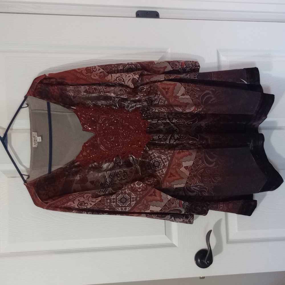 Burgundy One World Blouse